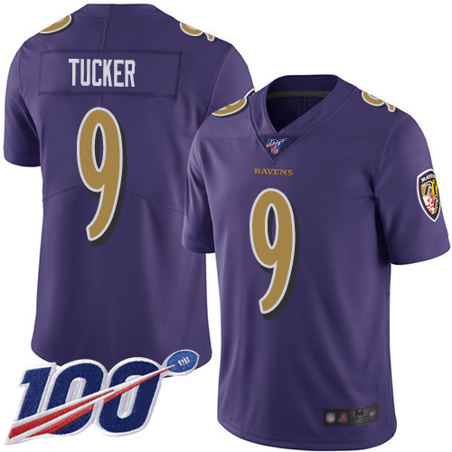 Baltimore Ravens Limited Purple Men Justin Tucker Jersey NFL Football #9 100th Season Rush Vapor Untouchable->women nfl jersey->Women Jersey